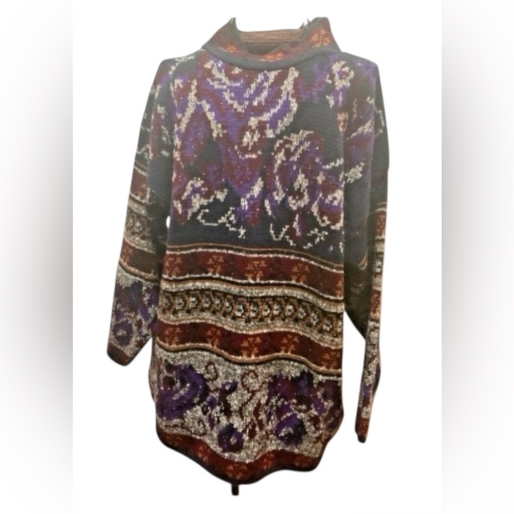 Vintage Colter Bay Multicolored Chunky Knit Grandma Sweater L